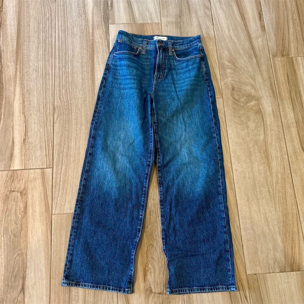 Madewell The Perfect Vintage Wide-Leg Jeans Womens Size 28 Blue High Rise